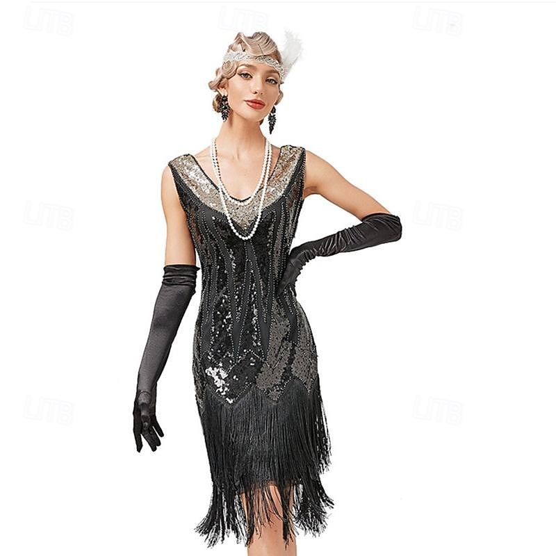 Retró Ordító 20-as évek 1920-as évek Flapper ruha Ruhák Álarcosbál A nagy Gatsby Flitter Rojt Jelmez Női Farsang Álarcos mulatság Esküvő Esküvői vendég Buli / Este Felnőttek Ruha Hazatérő ruhák 2025 - $40.99 –P6