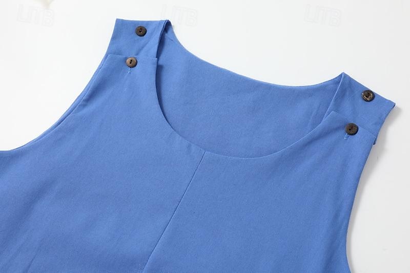 Damen Neckholder-Unterhemd T-Shirt Kleid Weste Streetwear Lässig Tasche Ärmellos Lange Tops U-Ausschnitt Täglich Wochenende Schwarz Weiß Gelb Wein Blau 2025 - $21.99 –P3