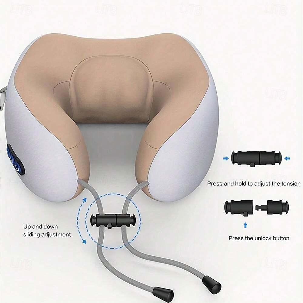 Electric Neck Massager U-shaped Massage Pillow Cervical And Neck Massager With Durable Memory Sponge Massage Pillow With Heat, Deep Tissue Kneading for Women Day 2025 - $31.99 –P8