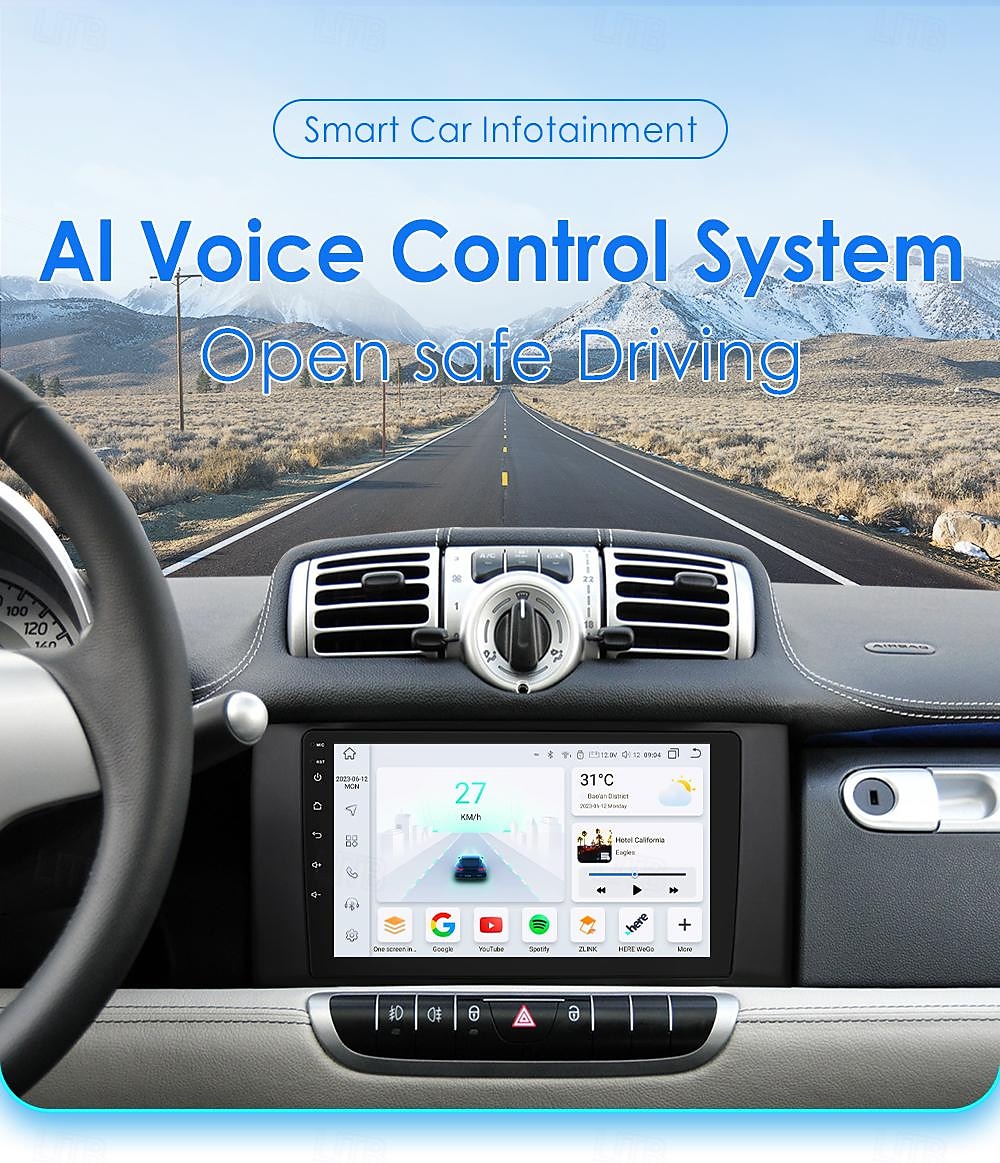 Для mercedes Benz smart fortwo 2011-2015 автомагнитола мультимедийный плеер android 12 carplay навигация gps 2025 - $244.89 –P1