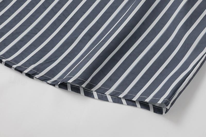 Herr Skjorta Franska manschettskjortor Skjorta med krage Randig Bröllop Arbete Svart Grå Långärmad Nedvikt Vår, Höst, Vinter, Sommar Kläder Button-Down 2025 - $18.99 –P5