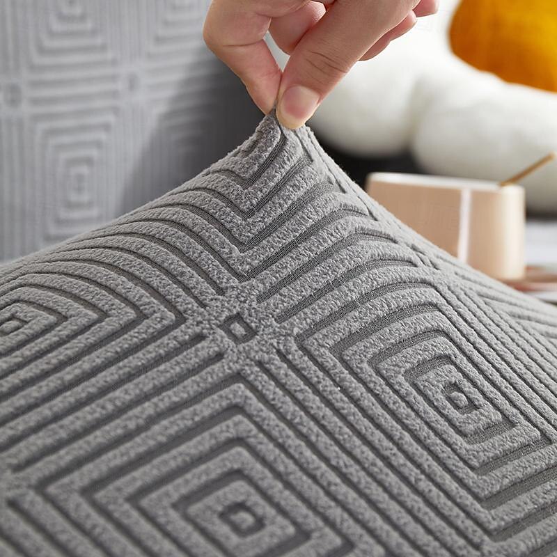 grå stretch sofföverdrag sofföverdrag mjukt slitstarkt sofföverdrag 1 st spandex jacquard tvättbart möbelskydd passar fåtölj sits/loveseat/soffa/xl soffa 2025 - $32.99 –P5
