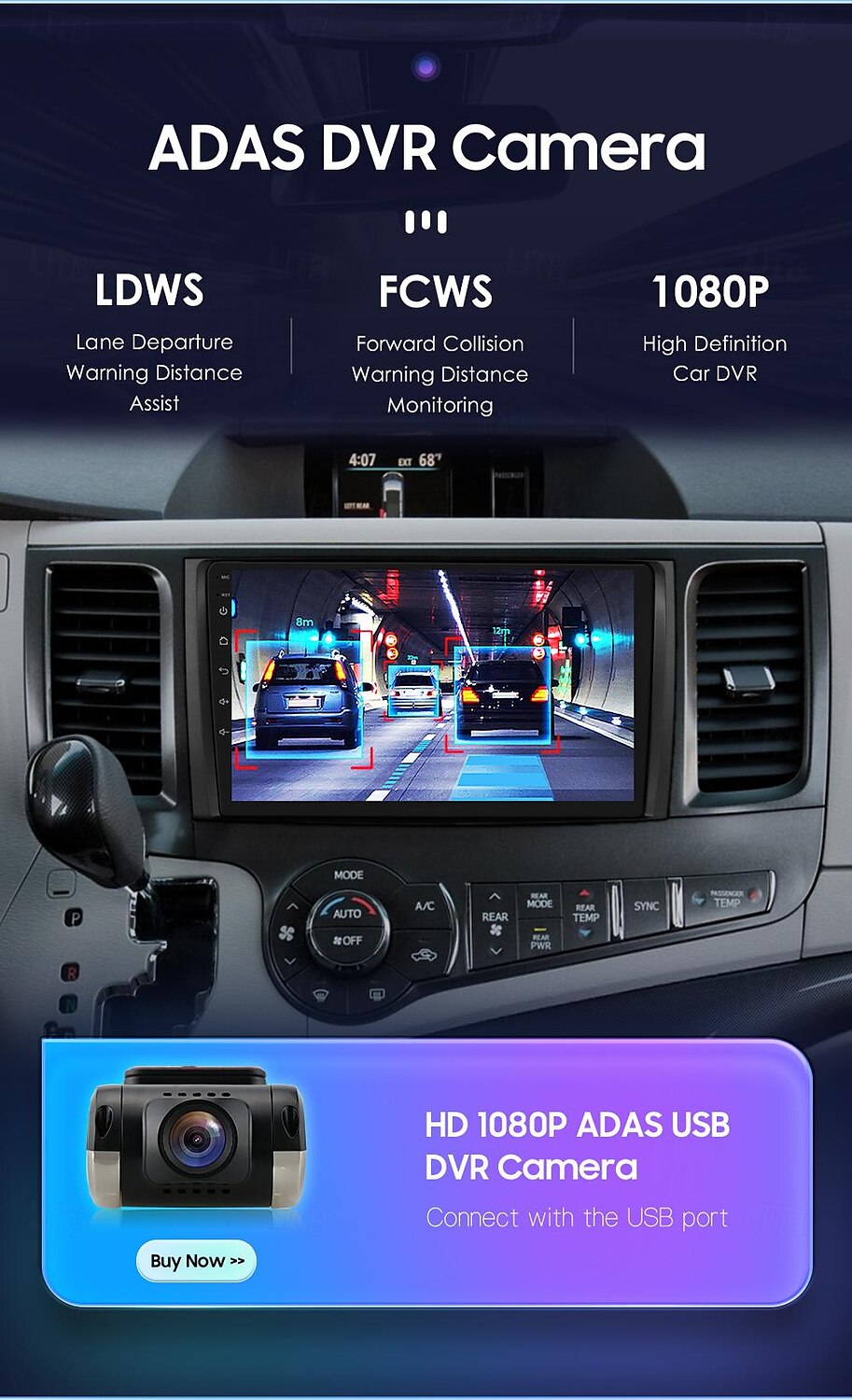 for Toyota Sienna 2011-2014 Car Radio Multimedia Video Player Navigation Stereo GPS Android Auto Carplay 2025 - $283.09 –P13