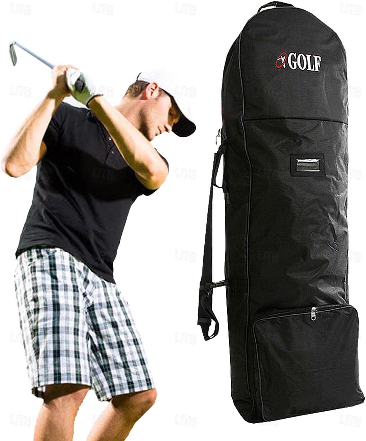 Bolsa de viagem para golfe com rodas, resistente, capa de viagem para clube de golfe, alça ajustável, tamanho universal para companhias aéreas, bolsa de aviação de golfe de 2025 por $44.99 –P2