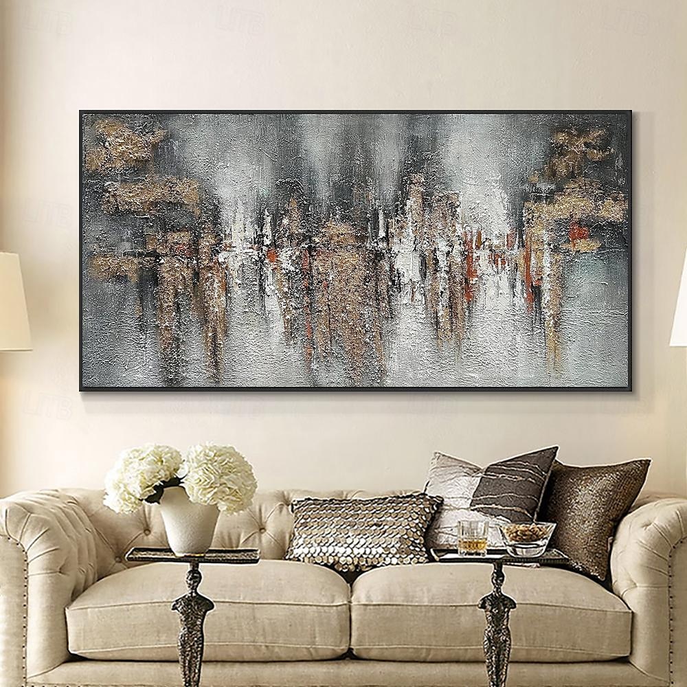 Handmade Oil Painting Canvas Wall Art Decoration Modern Abstract Grey Texture for Home Decor Rolled Frameless Unstretched Painting 2025 - $82.99 –P2