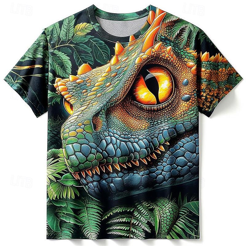 Bărbați Grafic Animal Dinozaur Tricou Manșon scurt Tricou Tipărire 3D Stil Nautic Cămașă Designer Casual Subcultura Sport exterior Concediu Ieșire Albastru piscină Mov Portocaliu Primavara vara 2026 - $19.49 –P6