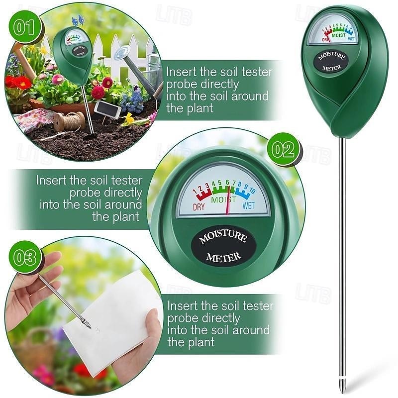 1pc Soil Moisture Meter, Soil Hygrometer For Plants, Soil Water Gauge Meter Indoor Outdoor, Soil Moisture Sensor For Garden, Lawn, Farm Plants Care 2025 - $11.49 –P5