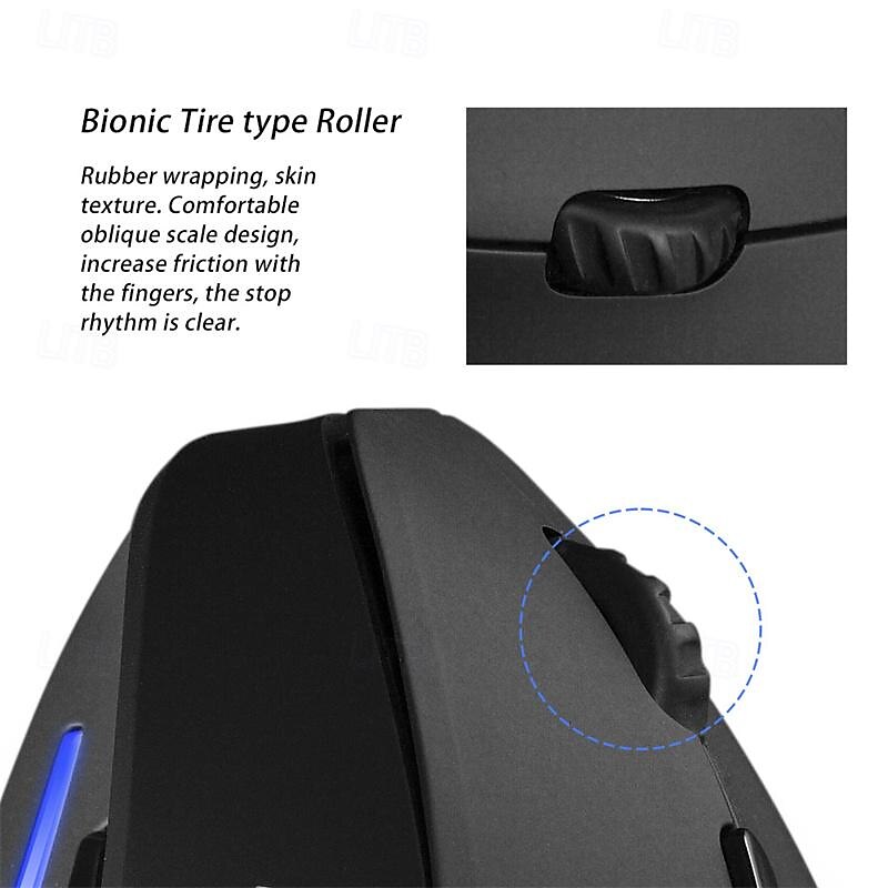 ZELOTES F-35 Wireless 2.4GHz Rechargeable Vertical Mice 6 Buttons 2400 DPI Adjustable Ergonomic Optical Gaming Computer Mouse 2025 - $52.99 –P7