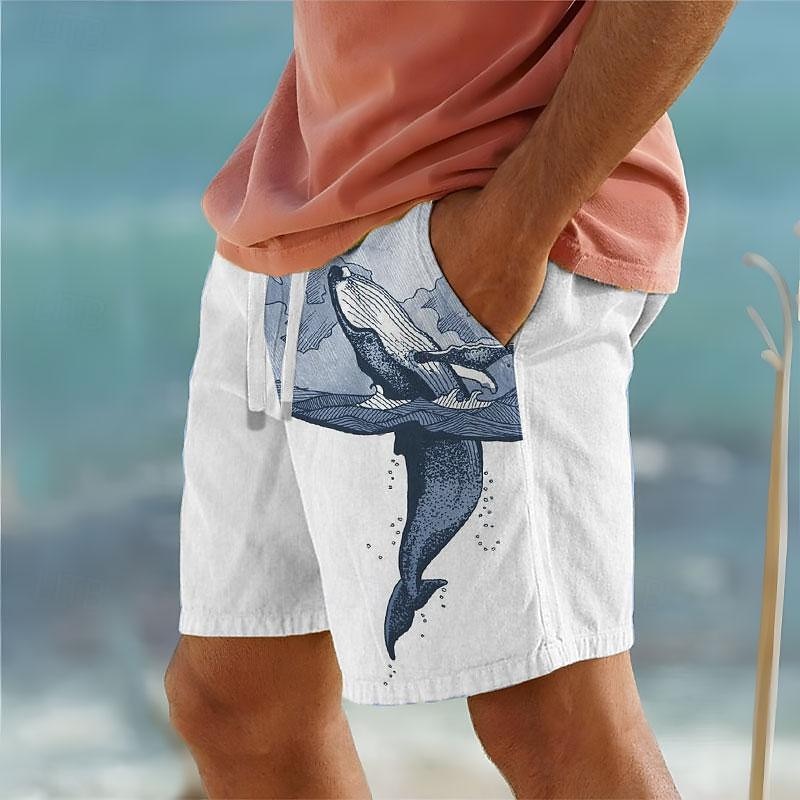 Herren Tiermotiv Schildkröte Meeresleben Badehosen Badeshorts Boardshorts Mittlere Taille Urlaub Hawaiianisch Lässig Urlaub Ferien Strand Kordelzug mit Mesh-Futter Elastischer Bund Designer Bekleidung 2025 - $19.99 –P5