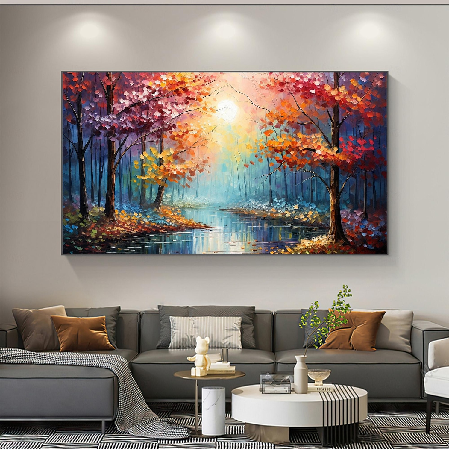 Handmade Original forest Oil Painting On Canvas Wall tree Art Painting for Home Decor With Stretched Frame/Without Inner Frame Painting 2026 - $154.99 –P4