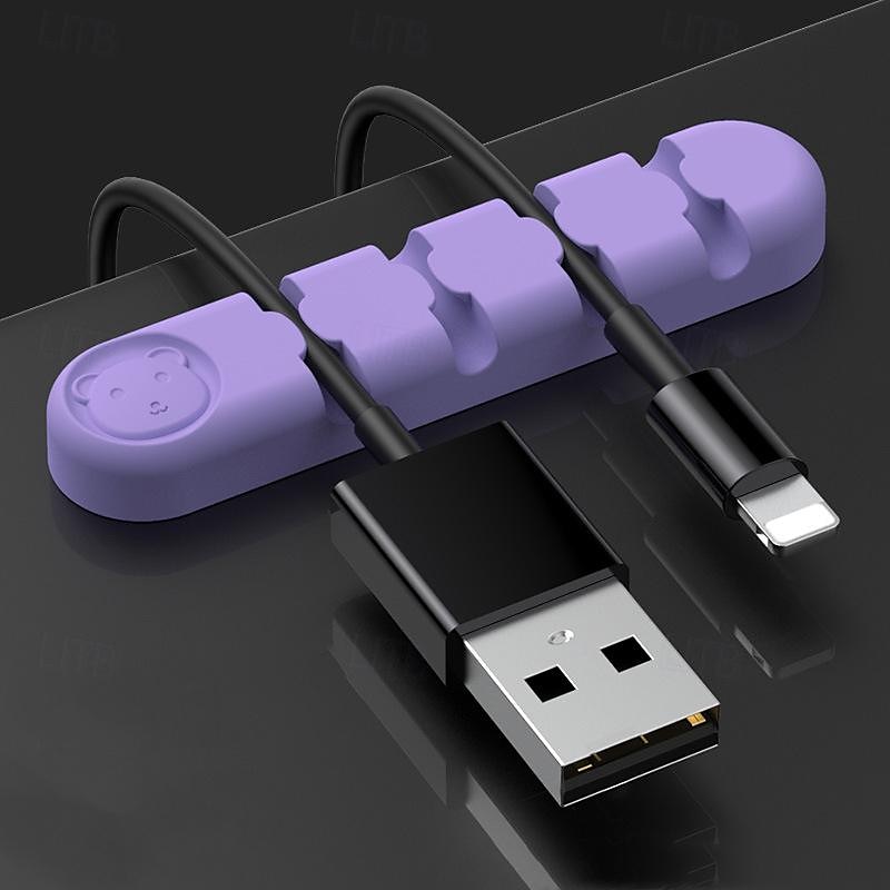 3 pakke kabelklips ledning organisere kabelhåndtering kabel arrangører usb kabelholder ledning organisator ledning klips ledningsholder for skrivebord bil hjem og kontor 2025 - $15.99 –P13