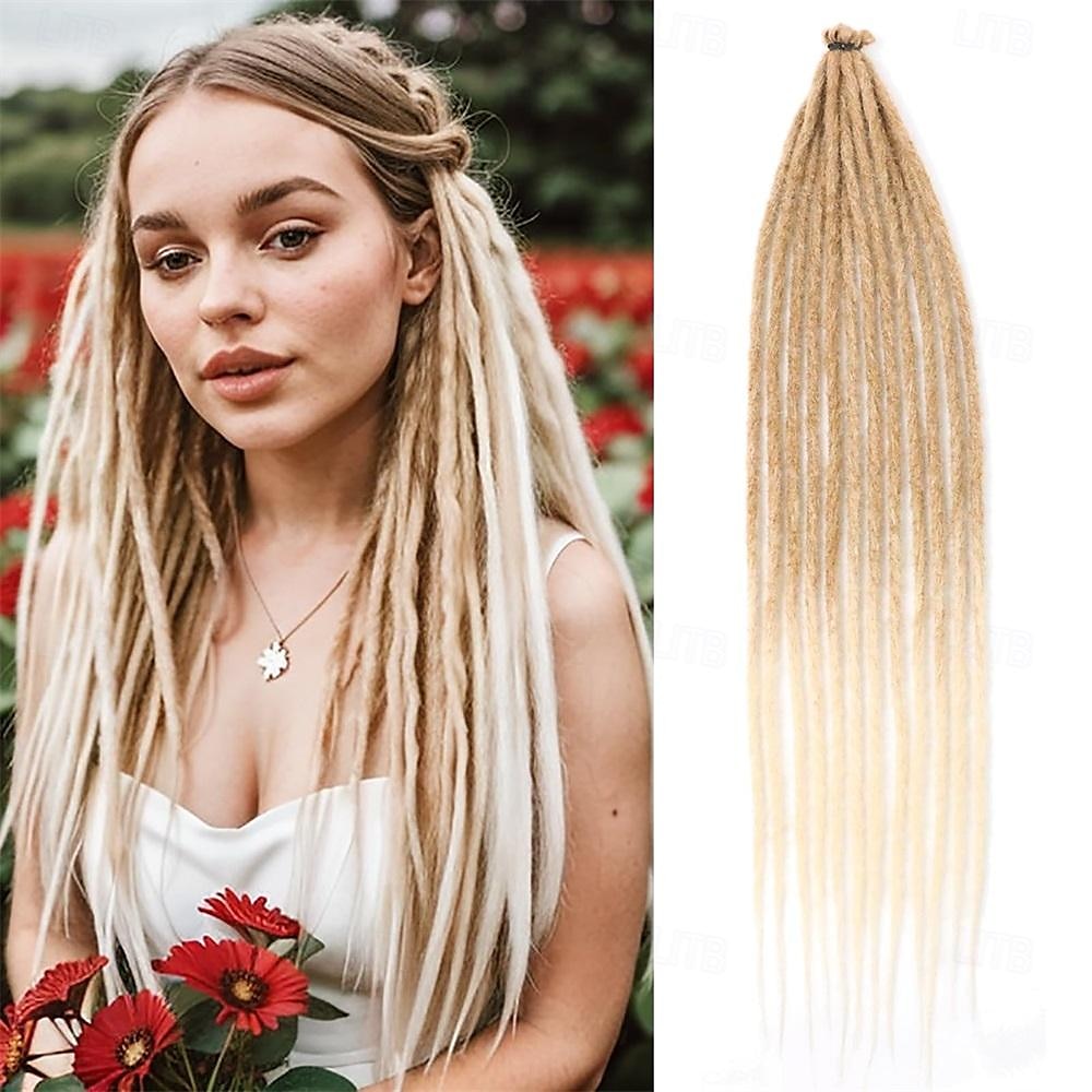 dreadlock extensions 1b/grønn dreads extensions hekle loc extensions syntetiske dreadlock extensions clip in dreadlocks hair extensions single ended dreadlock heklet hår dread 2025 - $33.99 –P8