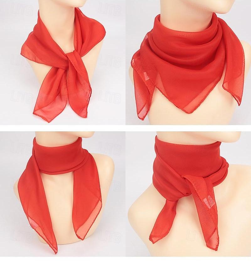 Retrò Vintage Anni 1950 Sciarpa quadrata in chiffon Per donna Addio al Nubilato Adulti Sciarpa del 2025 a $11.49 –P14