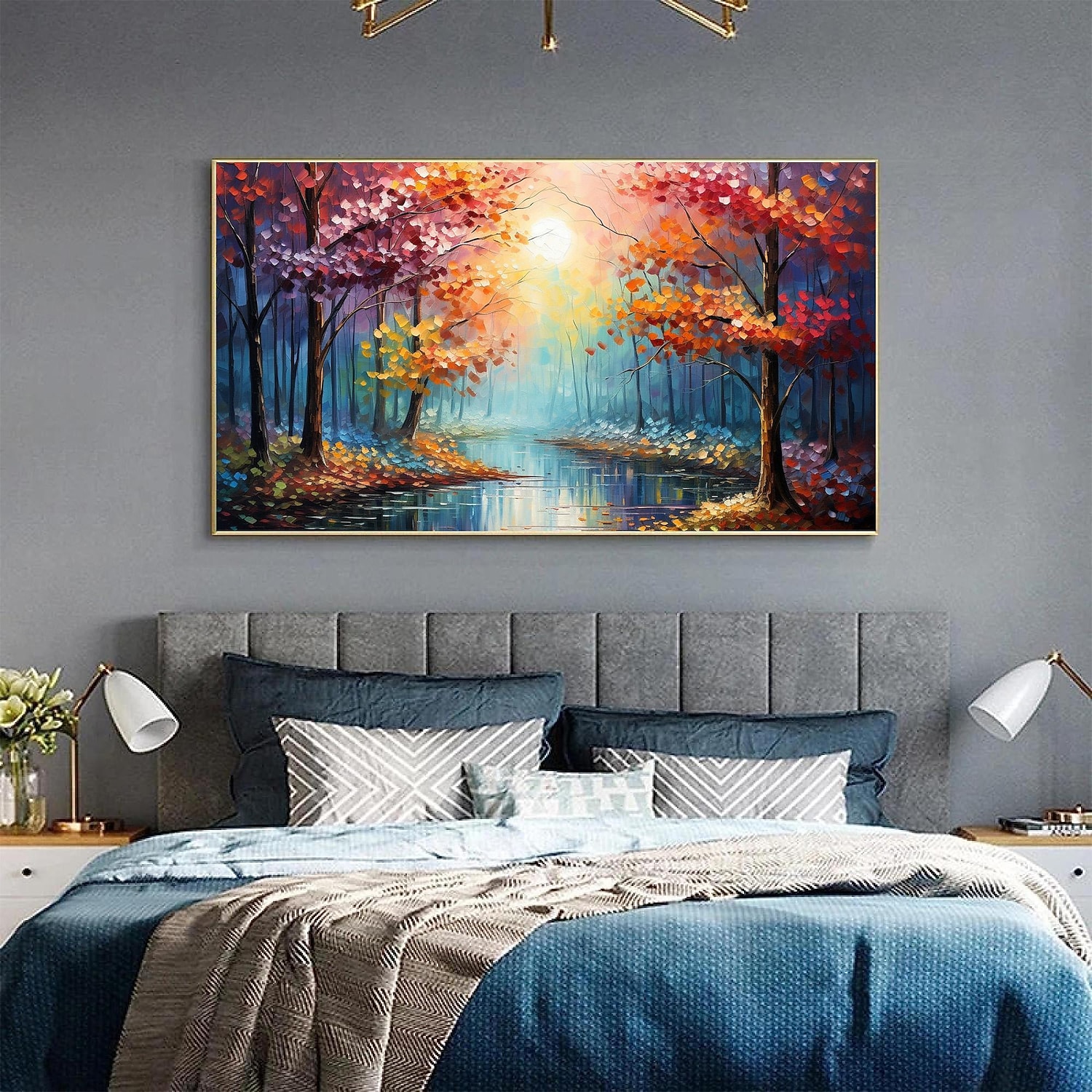 Handmade Original forest Oil Painting On Canvas Wall tree Art Painting for Home Decor With Stretched Frame/Without Inner Frame Painting 2026 - $154.99 –P2