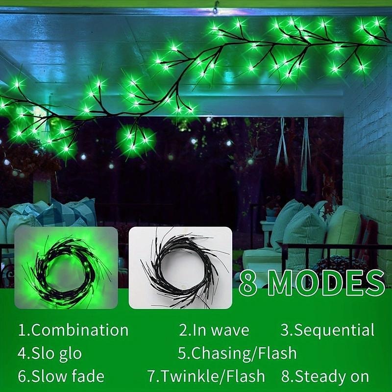 St. Patrick's Day Green Decorative Light String 96 Beads USB Power 8 Modes 2025 - $28.99 –P1