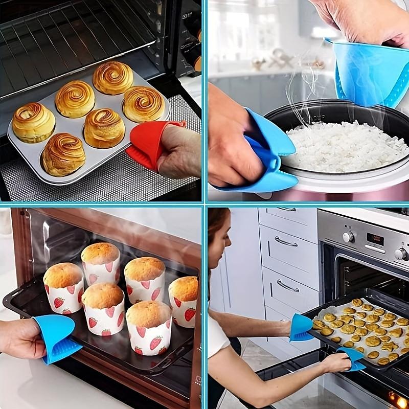 2 stk hanske anti-skålding ovn isolasjonsklemme for husholdningsskål mikrobølgeovn kjøkken baking matlaging tilbehør 2025 - $3.89 –P5