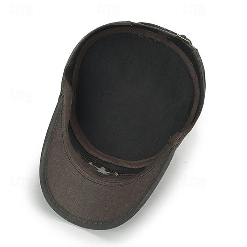 Unisex Militärmütze Kadettenhut Armeegrün Baumwolle Reise Strand Design Outdoor Urlaub Feste Farbe Einstellbar Modisch 2026 - $12.49 –P7