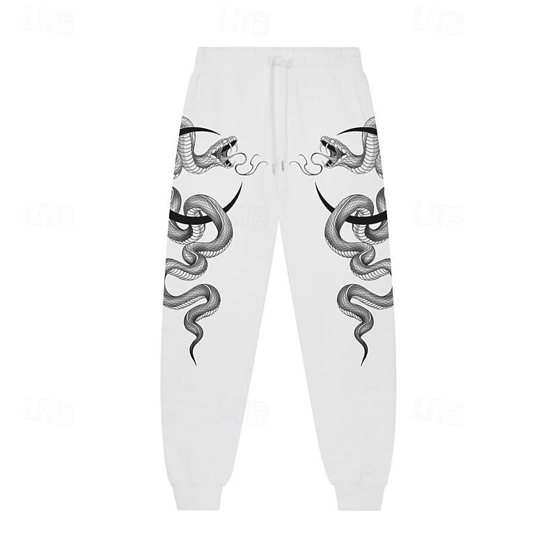 Herren Punk Gothic Schlange Jogginghose Trainingshose Jogginghose Jogger Hosen Hose 3D-Druck Mittlere Taillenlinie Party Strasse Urlaub Frühling Herbst Regular Fit Mikro-elastisch 2025 - $22.99 –P5
