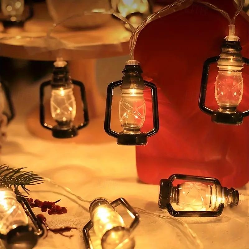 10/20 led 1.5/3 m lanterna luci della stringa bottiglia di cherosene led lampada della stringa retro lanterna casa festa vacanza eid mubarak decorazione del giardino lampada della stringa del 2025 a $7.99 –P3