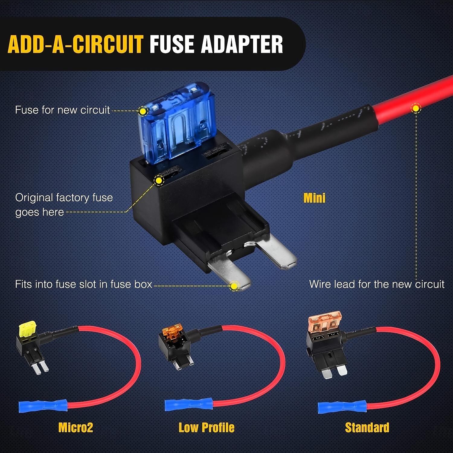 12 Pack 12V Car Fuse Tap 4 Types ATO ATC ATM APM Fuse Holder for Cars Trucks & Boats 2025 - $22.99 –P1