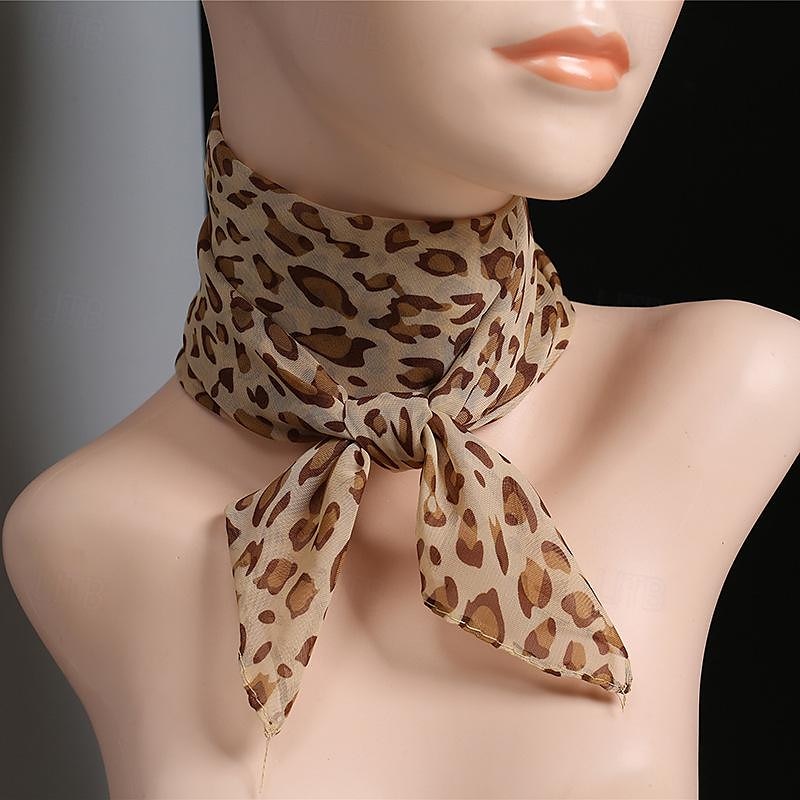 Stippen Retro vintage Jaren '50 Vierkante chiffon sjaal Kostuum Dames Maskerade Feestavondkleding Maskerade Vrijgezellenfeest Volwassenen Shawl 2025 - $11.49 –P9