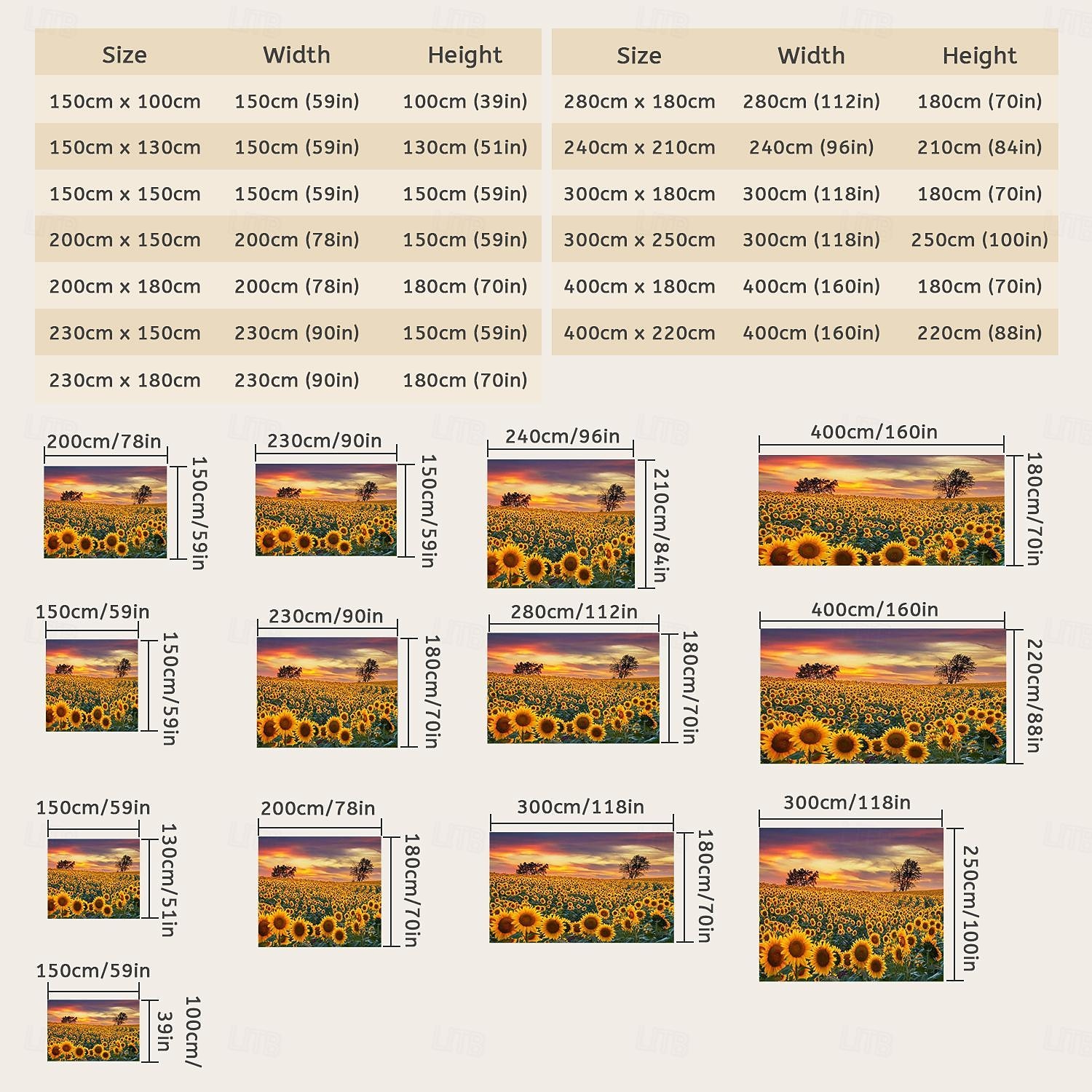 Wall Tapestry Art Decor Blanket Curtain Picnic Tablecloth Hanging Home Bedroom Living Room Dorm Decoration Polyester Sunflower Beauty Views 2026 - E£1165.1 –P7