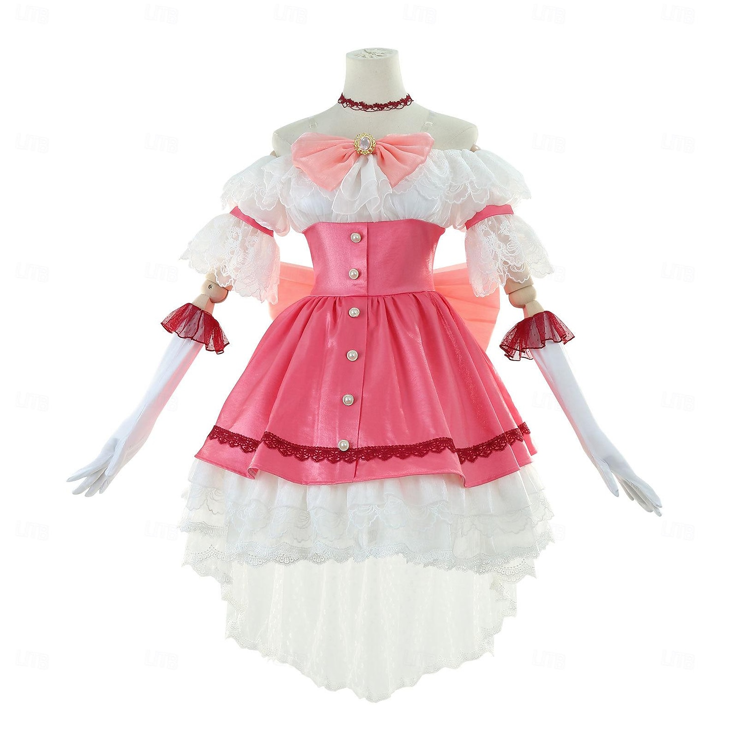 Puella Magi Madoka Magica Kaname Madoka Anime Sukienka Kostium Cosplay Stroje Garnitury cosplay Sukienki Rękawiczki Karnawał Bal maskowy Kostium Na Damskie Dla dziewczynek Dla dorosłych 2025 - $119.99 –P4