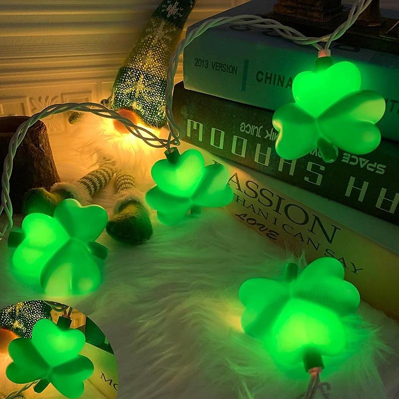 Irish St. Patrick's Day Clover Colored String Lights Outdoor Camping Decorative String Lights 2025 - $15.99 –P6