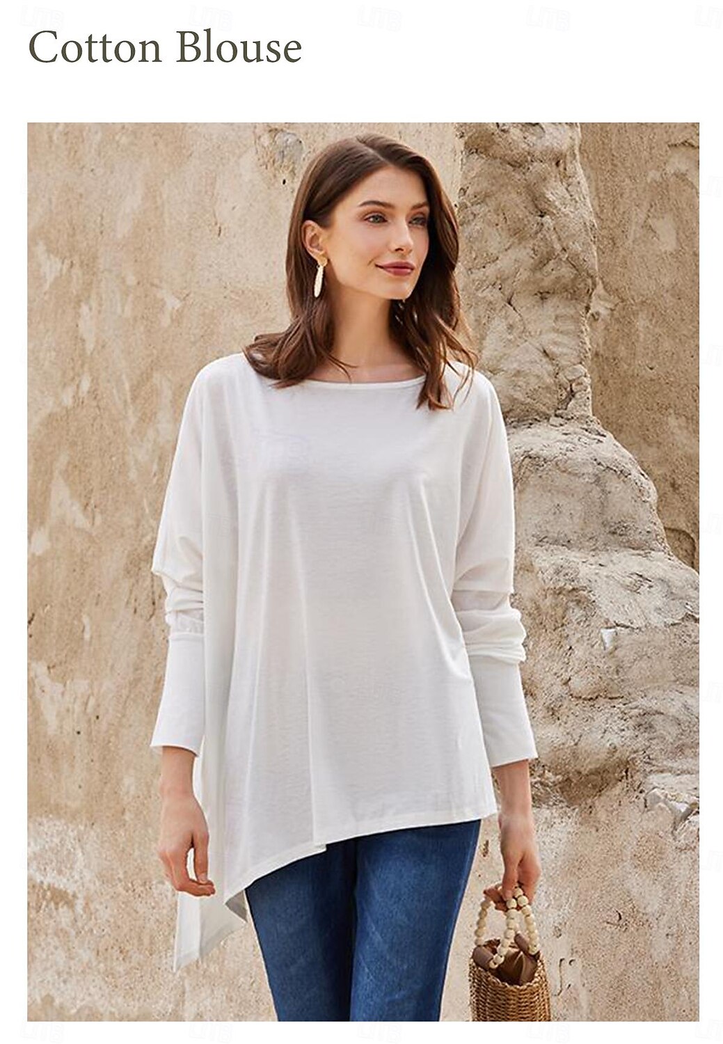 T shirt Tee Women's Darkblue Black White Solid / Plain Color Patchwork Irregular Hem Street Date Daily Classic Round Neck Regular Fit S 2025 - $38.99 –P2
