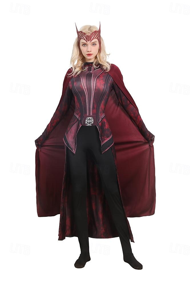 2025年 Scarlet Witch コスプレ衣装 テーマパーティーコスチューム コスプレ 映画コスプレ for 女性用 女の子 子供用 成人 カーニバル マスカレード バチェロレッテパーティー  コレクション – $54.99 –P1