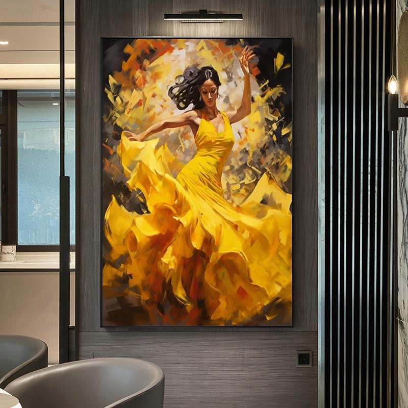 100% pictură modernă pictura în ulei pictură artă spaniolă dans flamenco picturi pe pânză imagini de perete pentru camera de zi (fără cadru) 2026 - $195.99 –P4