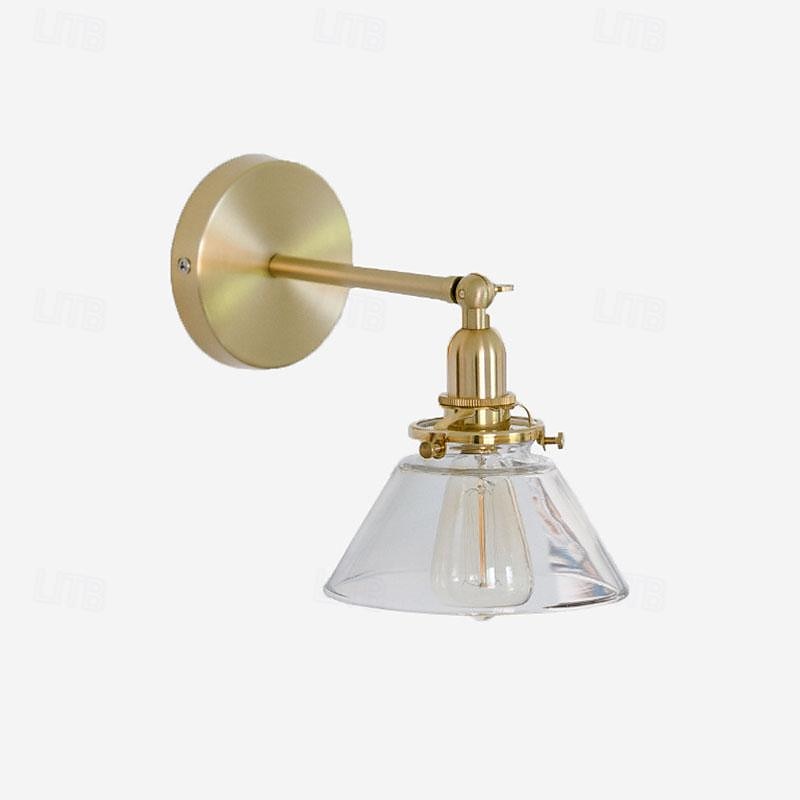 applique murale vintage, luminaire mural intérieur applique murale en laiton applique murale simple pour salle de bain chambre vanité couloir salon ferme café bar avec abat-jour en verre de 2026 ? $116.95 –P2