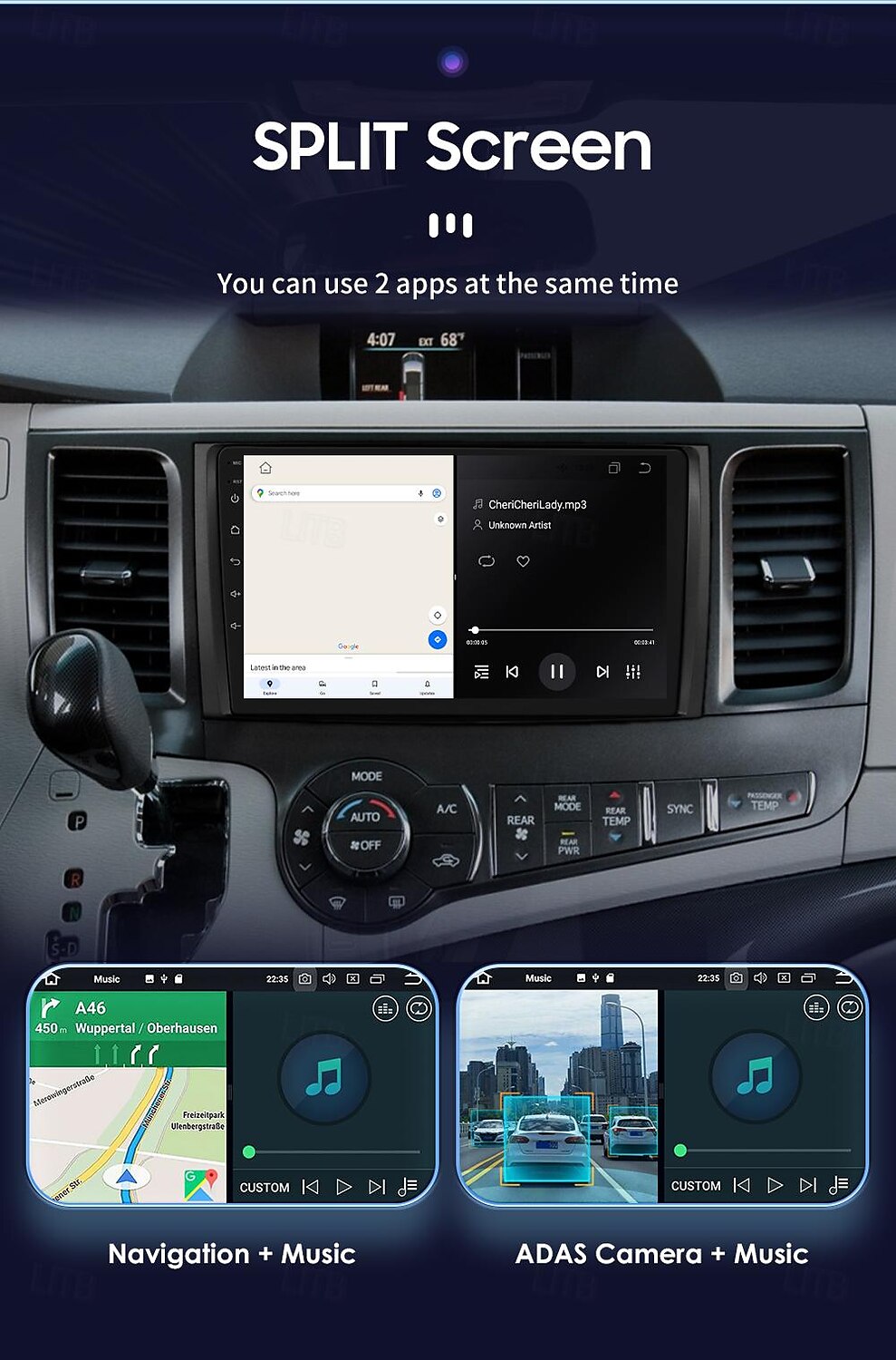 for Toyota Sienna 2011-2014 Car Radio Multimedia Video Player Navigation Stereo GPS Android Auto Carplay 2025 - $283.09 –P11