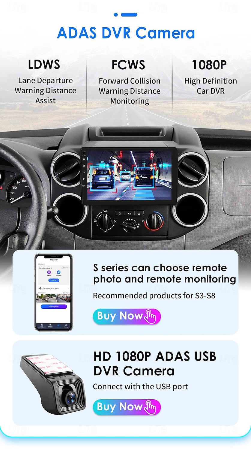 Автомагнитола Android 12 для citroen berlingo b9 peugeot Partner 2008-2019 мультимедийный плеер carplay gps навигация 2025 - $243.49 –P17