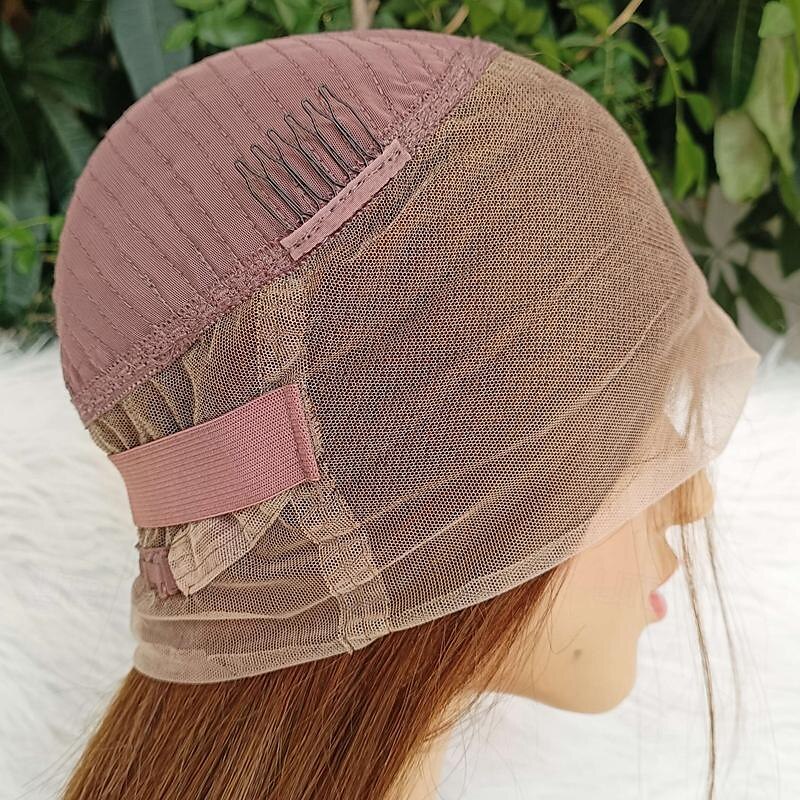 Parrucca in capelli umani castani 4#, parrucca in pizzo 360, parrucca in pizzo di capelli umani lisci, densità 150% del 2025 a $184.99 –P4
