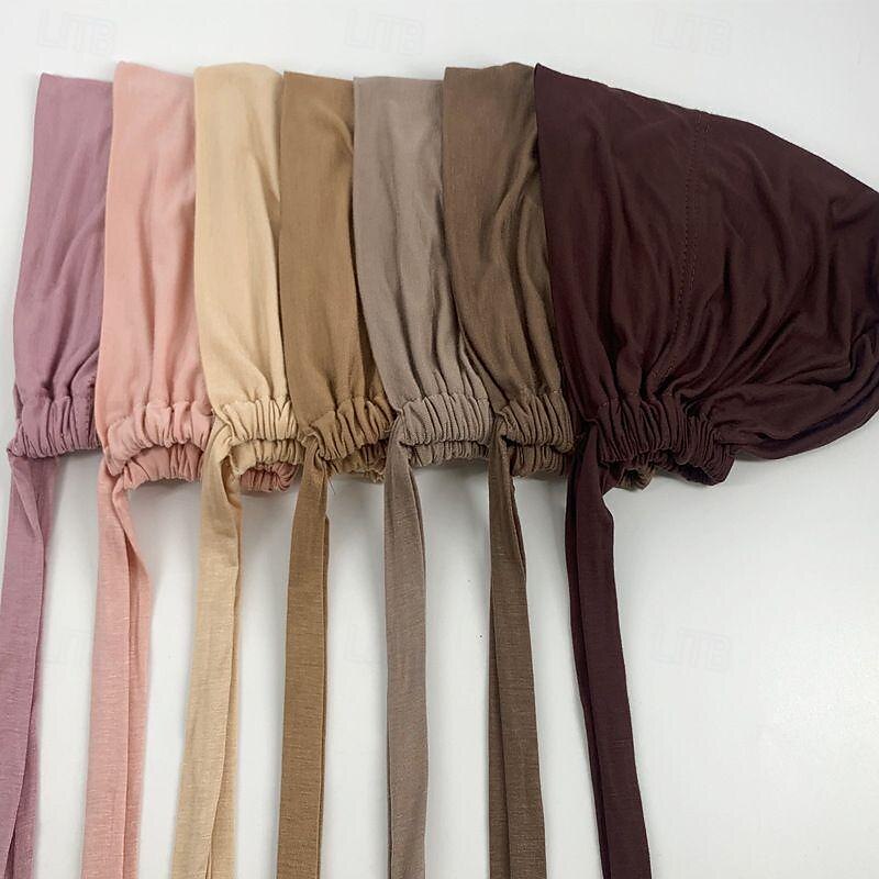 Muslim Underscarf Women Veil Hijab Bonnet Solid Color Scarf Turbans Head scarves For Female Hijab Cap Islamic Hat Turbante Mujer 2025 - $13.49 –P16