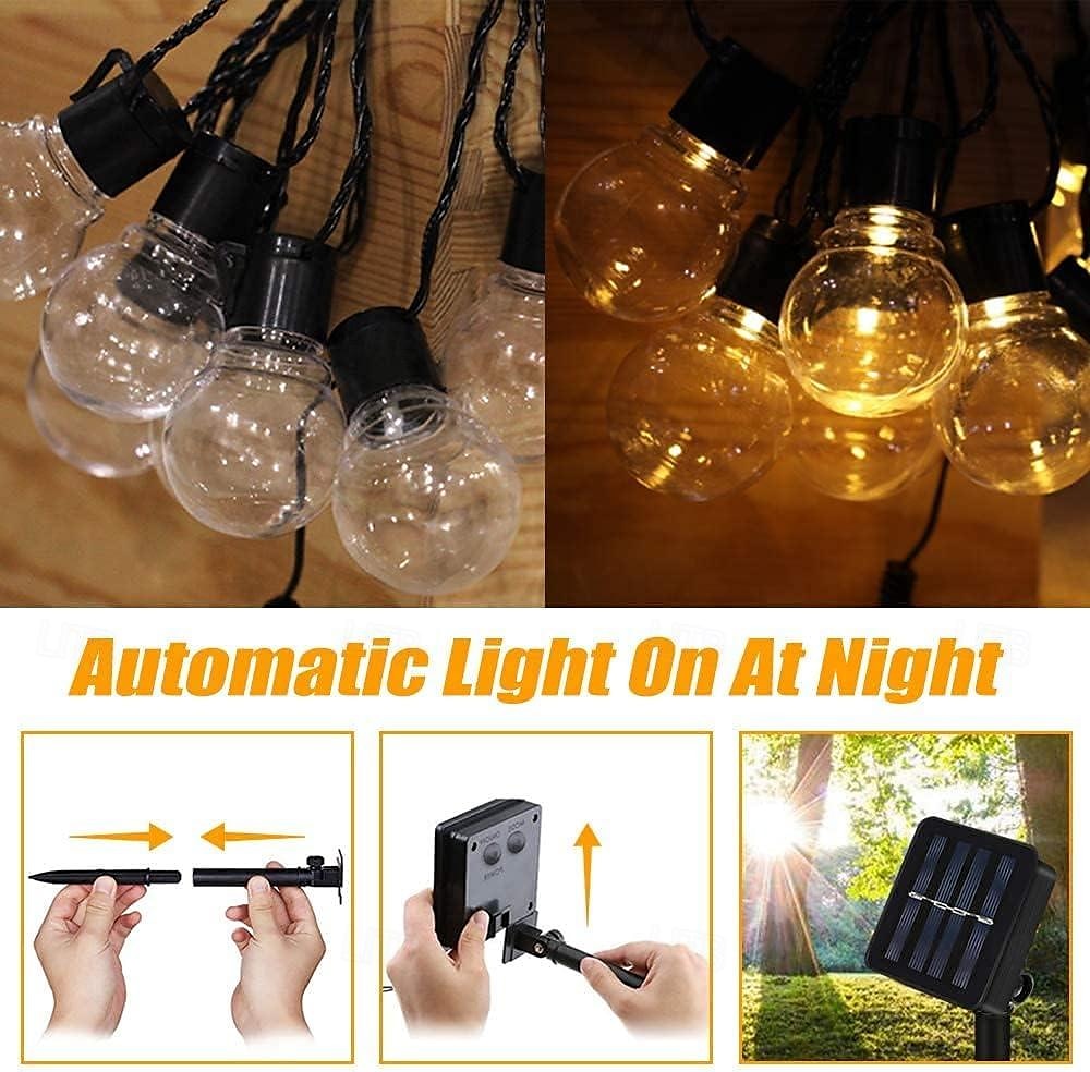 Solar Fairy Lights Outdoor 10/20/30 LED Outdoor Solar Bulbs Fairy Lights 8 Modes Waterproof IP65 Solar Powered Garden Fairy Light Lighting for Wedding Party Garden Yard Balcony 2025 - $37.99 –P6