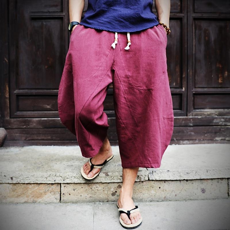 Bărbați Pantaloni de in Pantaloni de vară Pantaloni de plajă Cordon Buzunar Talie elastică Simplu Confort Respirabil Lungime gambă Zilnic Plajă Vacanță Hawaiană Boho Gri Închis 2026 - $22.99 –P10