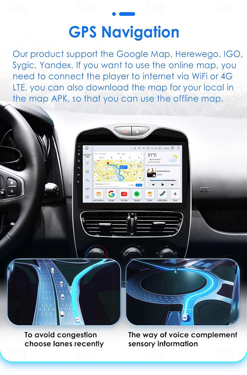 9 Inch Android 12 For Renault Clio 4 ZOE 2016-2019 Car Video Play Video Navigation stereo GPS Carplay 2025 - $142.99 –P17
