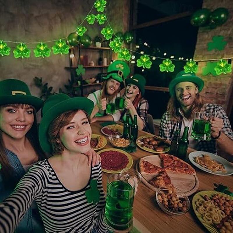 Irish St. Patrick's Day Clover Colored String Lights Outdoor Camping Decorative String Lights 2025 - $15.99 –P1