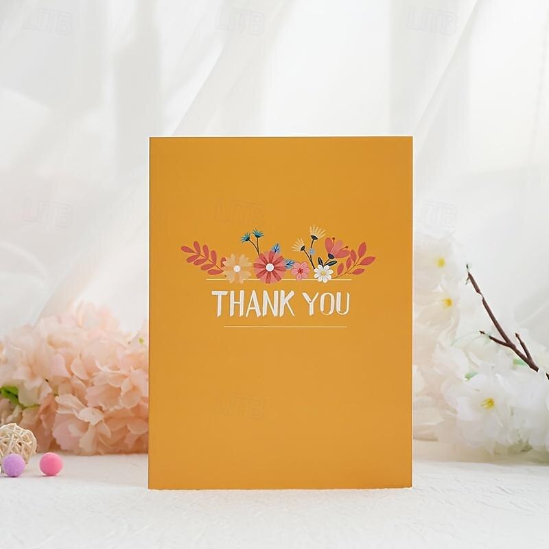 Carte de remerciement pop-up 3D, carte de remerciement, cartes de vœux pour la fête des mères, la fête des pères, les enseignants, les amis, la taille de la carte comprend une enveloppe et une de 2025 ? $10.99 -P6