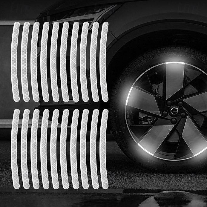 20 buc autocolant reflectorizant pentru butucul roții mașinii benzi reflectorizante pentru janta anvelopei luminoase pentru conducerea nocturnă autocolant pentru roată de motocicletă 2025 - $5.49 –P6