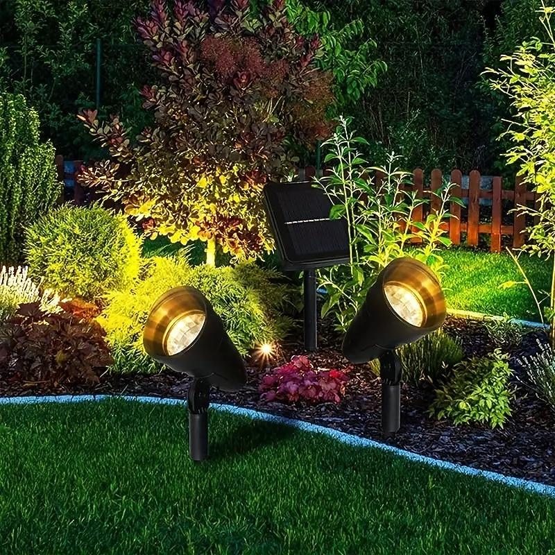 Buitenzonne-energiespotlicht IP65 waterdicht 2-in-1 op zonne-energie gericht licht voor tuin, zwembad, bomen, vijvers, tuindecoratie, landschapsverlichting 2026 - $33.99 –P1