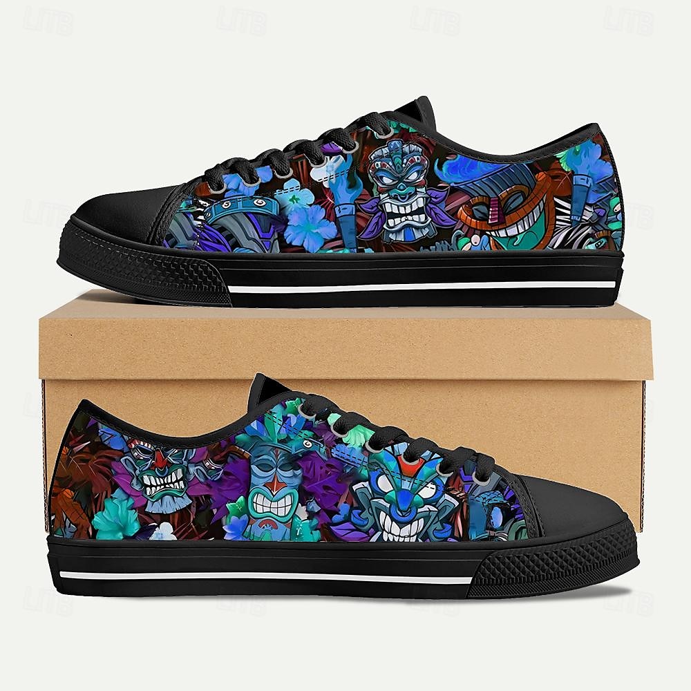 Męskie Adidasy Drukuj buty Rozmiar plus Klasyczny Codzienny Styl plażowy Na zewnątrz Codzienny Płótno Wygodny Niepoślizgowy / a Sznurowane Żółty Czerwony Niebieski 2025 - $64.99 –P6