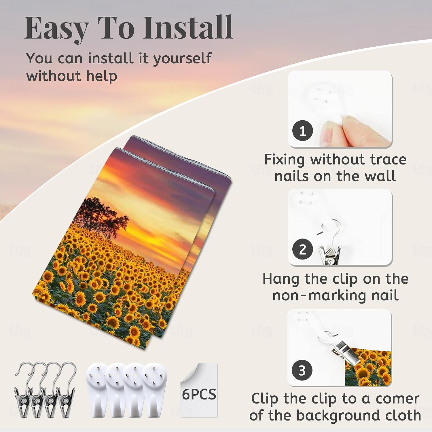 Wall Tapestry Art Decor Blanket Curtain Picnic Tablecloth Hanging Home Bedroom Living Room Dorm Decoration Polyester Sunflower Beauty Views 2026 - E£1165.1 –P4