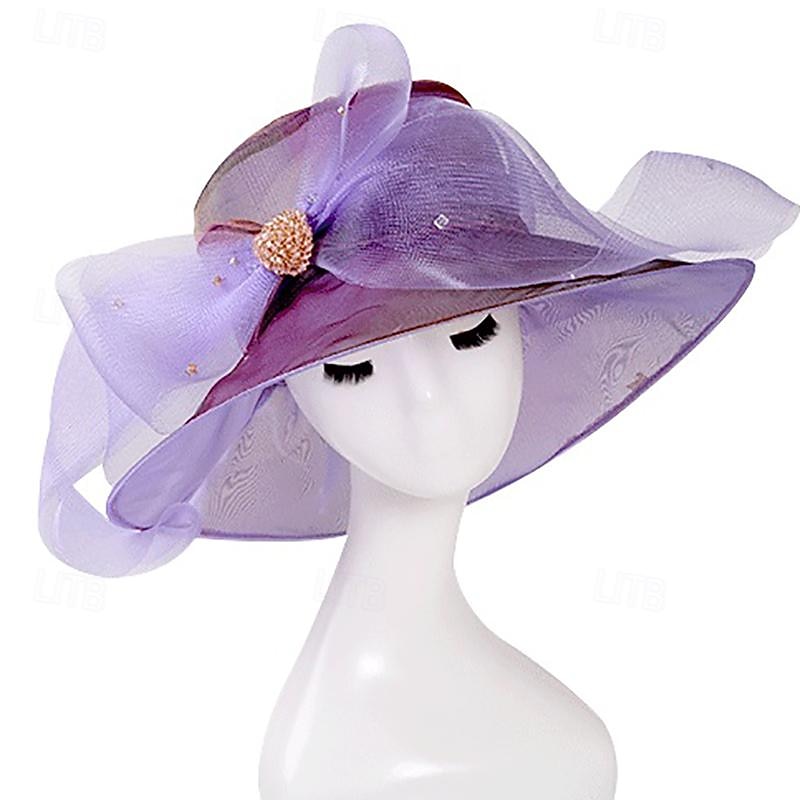 Elegante Retrò Vintage Derby Copricapo Cappello Cappello da chiesa Gentildonna Nobildonna Costume Per donna San Valentino Derby Ricevimento di matrimonio Ascot Adulti Cappello Primavera & Estate del 2026 a $50.99 –P4