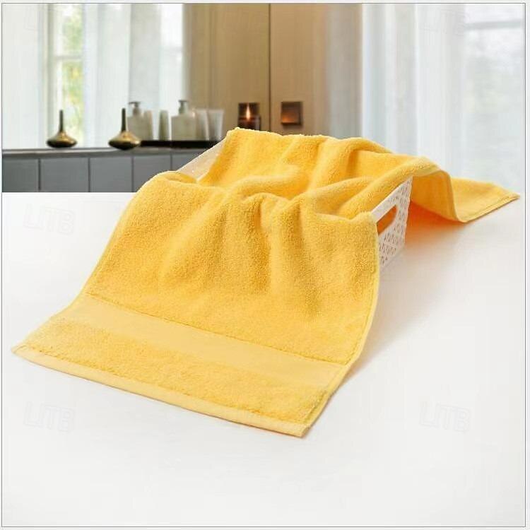 Asciugamano o asciugamano viso in tinta unita morbido e assorbente in cotone 100% per il bagno di casa del 2025 a $6.99 –P8