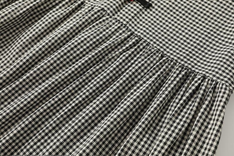 Naisten Musta Kevät Syksy Pitkä mekko Maxi mekko Pellava-inspiroidut mekot Rento mekko Puuvillapellavamekko Perus Vapaa-aika ulko- Päivittäin Viikonloppu Loose Fit Skottiruutukuvio Tiukka pyöre 2025 - $26.99 –P3
