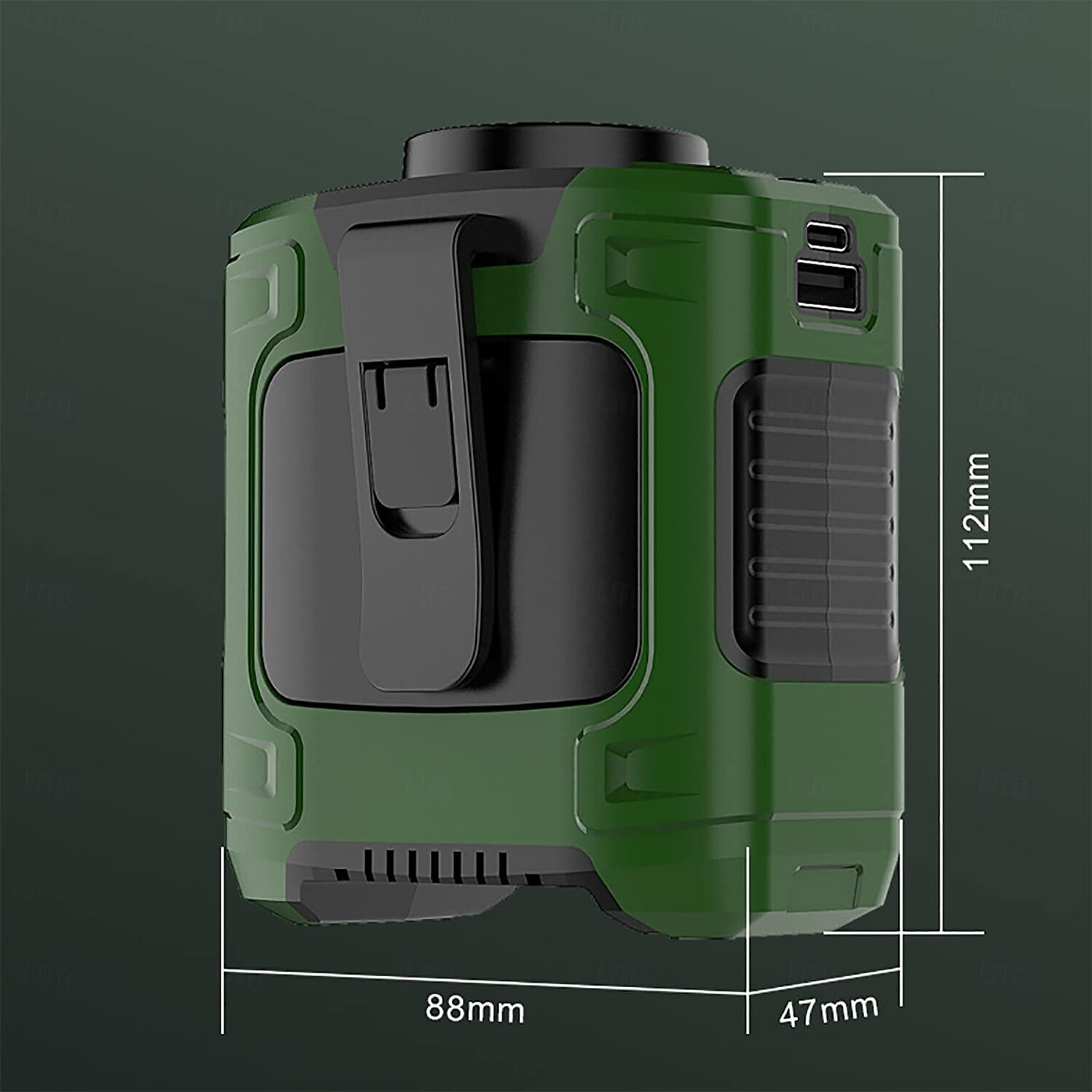 Ventilatore a semiconduttore – Ventilatore turbo ricaricabile portatile trasparente USB con pacchetto di ghiaccio per uso all'aperto del 2025 a $71.99 –P6