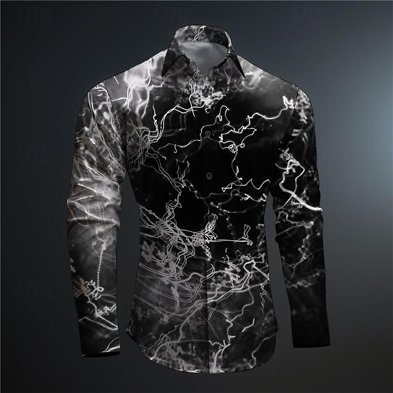 Per uomo 3D Print Geometrica Camicia con bottoni Camicie stampate Manica lunga Sottoculturale Da mare Feste Strada Primavera estate Collo ripiegabile Stampa Bottone giù Rosso Blu Viola Verde Grigio del 2025 a $26.99 –P5